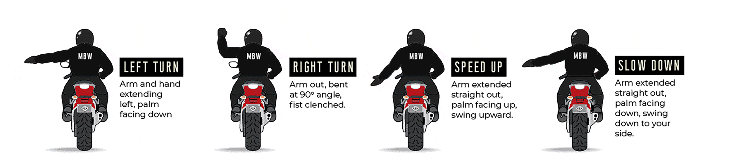 motorcycle hand signals